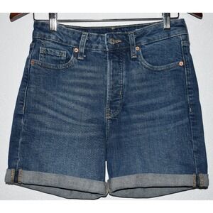 Old Navy Size 2 High Rise O.G. Straight Secret Smooth Pockets Blue Denim Shorts